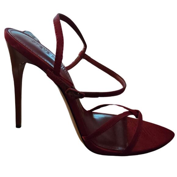 Steve Madden Stellina Sandal in Red Satin – EUC Size 9.5 - Picture 7 of 11